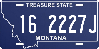 MT license plate 162227J