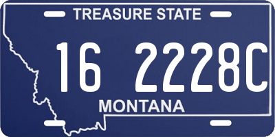 MT license plate 162228C