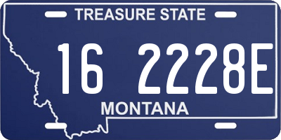MT license plate 162228E