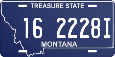 MT license plate 162228I