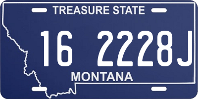 MT license plate 162228J