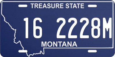 MT license plate 162228M