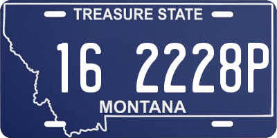 MT license plate 162228P