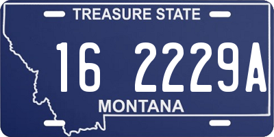 MT license plate 162229A