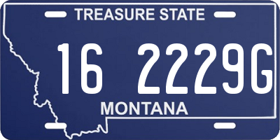 MT license plate 162229G