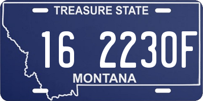 MT license plate 162230F