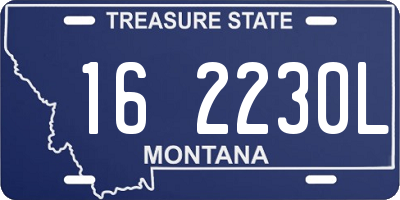 MT license plate 162230L