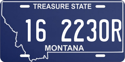 MT license plate 162230R