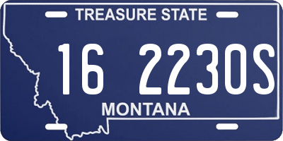 MT license plate 162230S