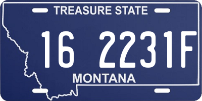 MT license plate 162231F