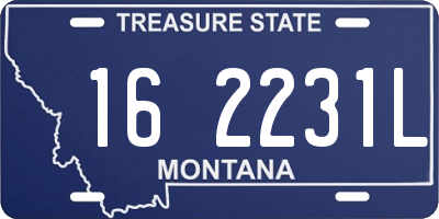 MT license plate 162231L
