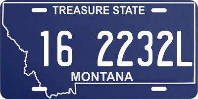 MT license plate 162232L