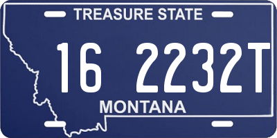 MT license plate 162232T
