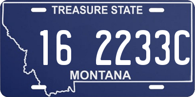 MT license plate 162233C