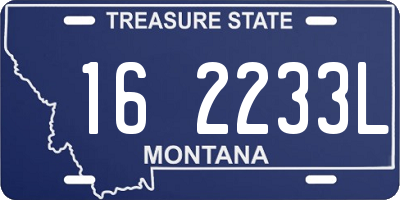 MT license plate 162233L