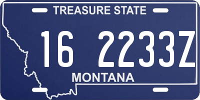 MT license plate 162233Z