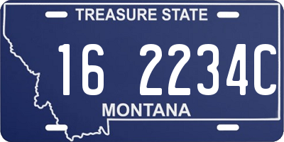 MT license plate 162234C