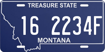 MT license plate 162234F
