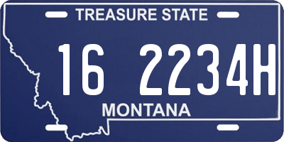 MT license plate 162234H