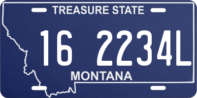 MT license plate 162234L