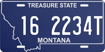 MT license plate 162234T