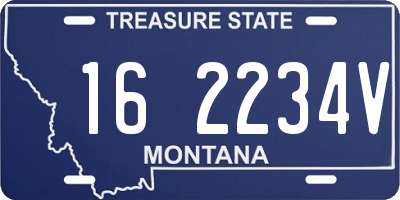 MT license plate 162234V