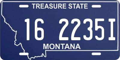 MT license plate 162235I