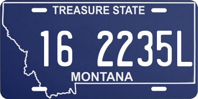 MT license plate 162235L
