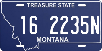 MT license plate 162235N