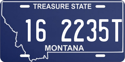 MT license plate 162235T