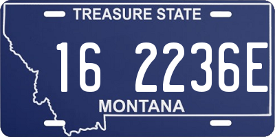 MT license plate 162236E