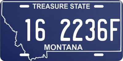 MT license plate 162236F