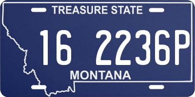 MT license plate 162236P