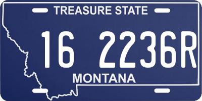 MT license plate 162236R