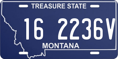 MT license plate 162236V