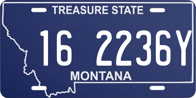MT license plate 162236Y