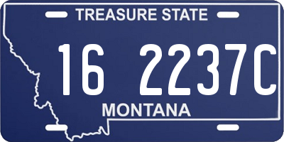 MT license plate 162237C