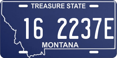 MT license plate 162237E