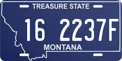 MT license plate 162237F