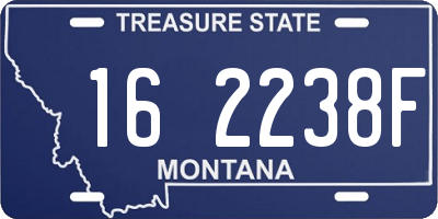 MT license plate 162238F