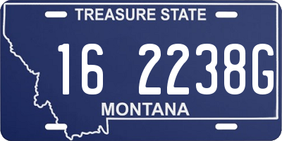 MT license plate 162238G