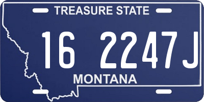 MT license plate 162247J