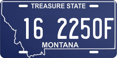 MT license plate 162250F