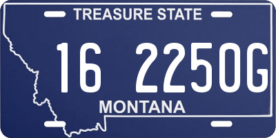 MT license plate 162250G