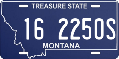 MT license plate 162250S
