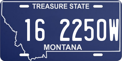 MT license plate 162250W