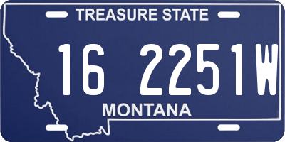 MT license plate 162251W