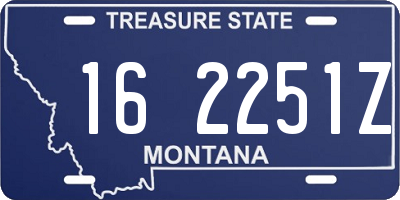 MT license plate 162251Z