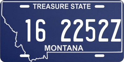 MT license plate 162252Z