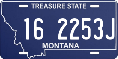 MT license plate 162253J